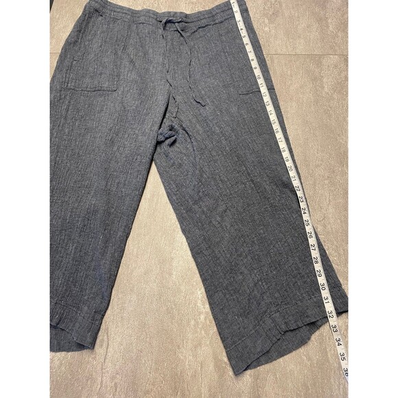 Pure Jill Petite XL Linen Cotton Gauzy Cropped Pockets Drawstring Travel PXL - Picture 3 of 8